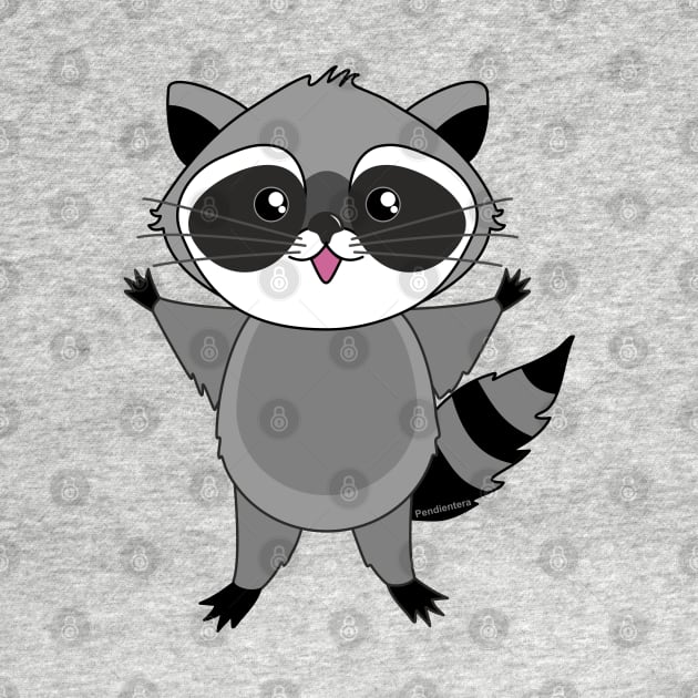 Cute raccoon by Pendientera